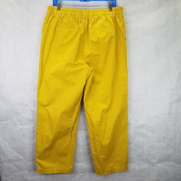Sundance Junie Jo Chino Pants Womens Petite 14 Clover Yellow Straight Leg Cotton - Picture 7 of 15